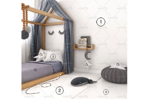 kids bedroom mockup wall