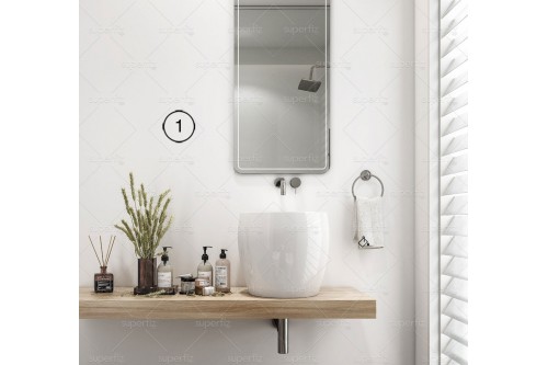 bathroom mockup wall