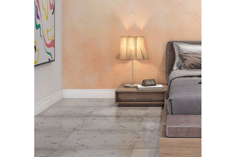 Mockup de Dormitorio para cambiar la superficie de la pared y suelo