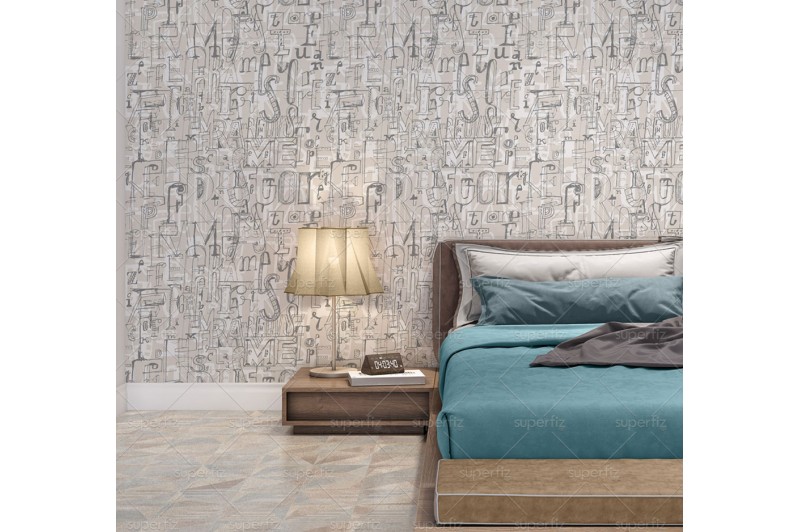 Mockup de Dormitorio para cambiar la superficie de la pared y suelo