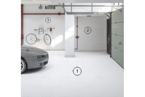 garage mockup floor wall