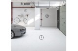 garage mockup floor wall