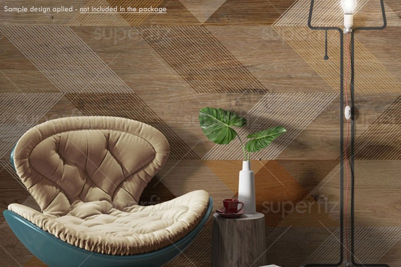 Mockup de Sala de Estar para cambiar la superficie de la pared