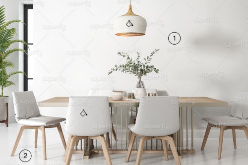 dining room mockup blank Wall floor