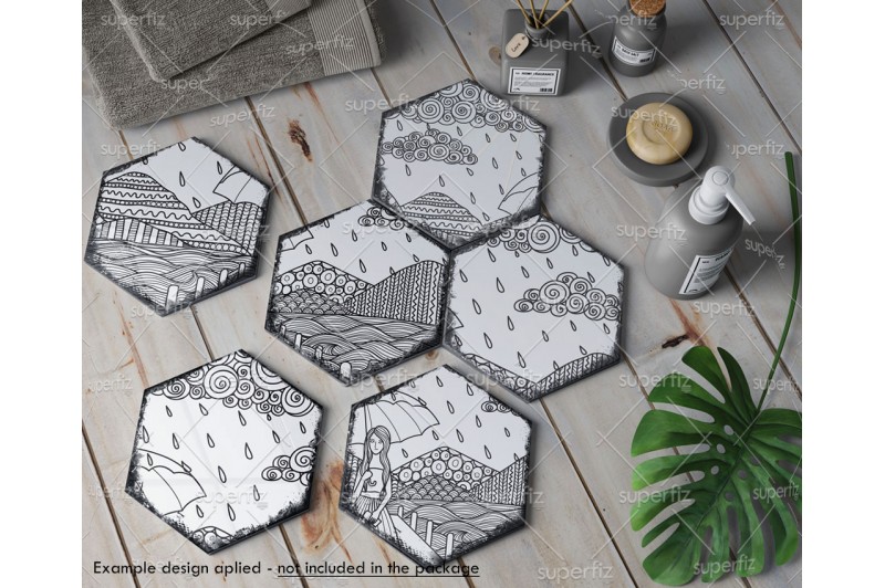 Mockup de Azulejo Hexagonal