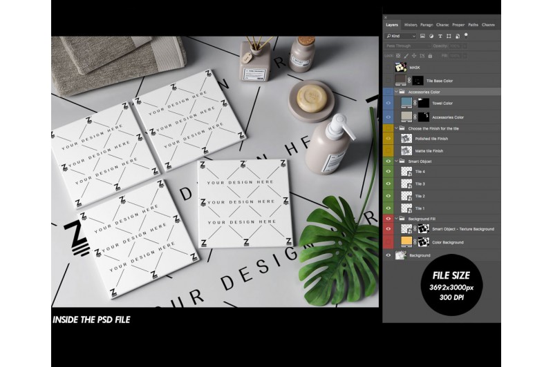 Mockup de Azulejo Quadrado