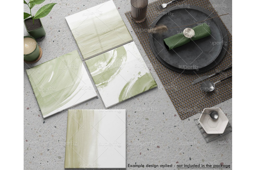 Square Ceramic Tile Mockup