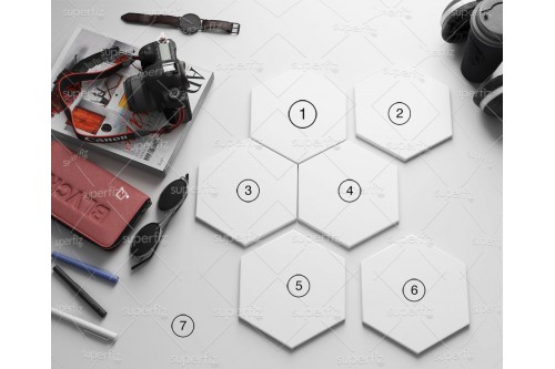 Mockup de Azulejo Hexagonal