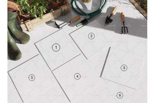 Square Ceramic Tile Mockup - Outdoor