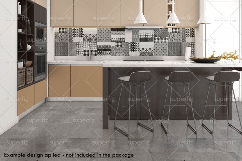 Mockup de Cozinha para trocar a superfície do chão e da parede