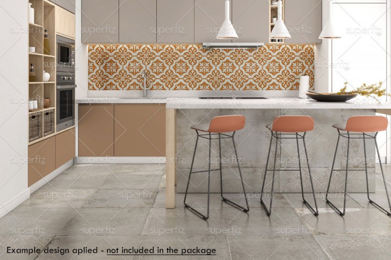 Kitchen Mockup to change the floor and wall surface