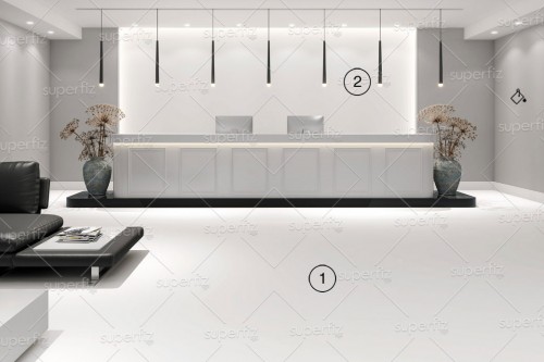 commercial space mockup floor and wall