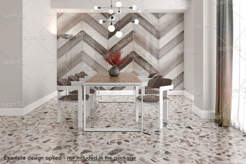 Dining room Mockup to change the floor and wall surface