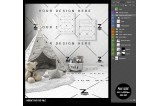 Kids room Mockup to change the wall and floor surface SM114-1