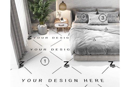 mockup de quarto chão