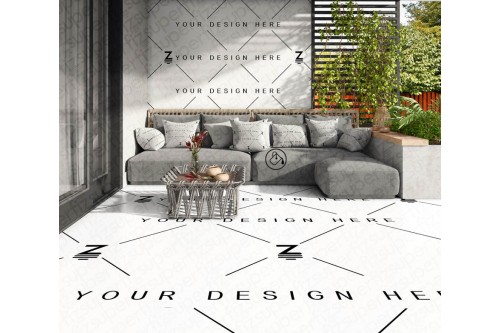 outdoor mockup blank floor wall