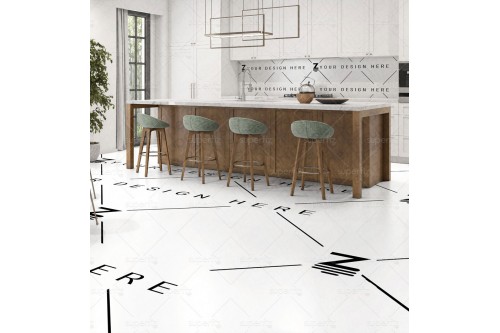 kitchen wall floor mockup