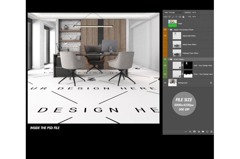 psd office mockup