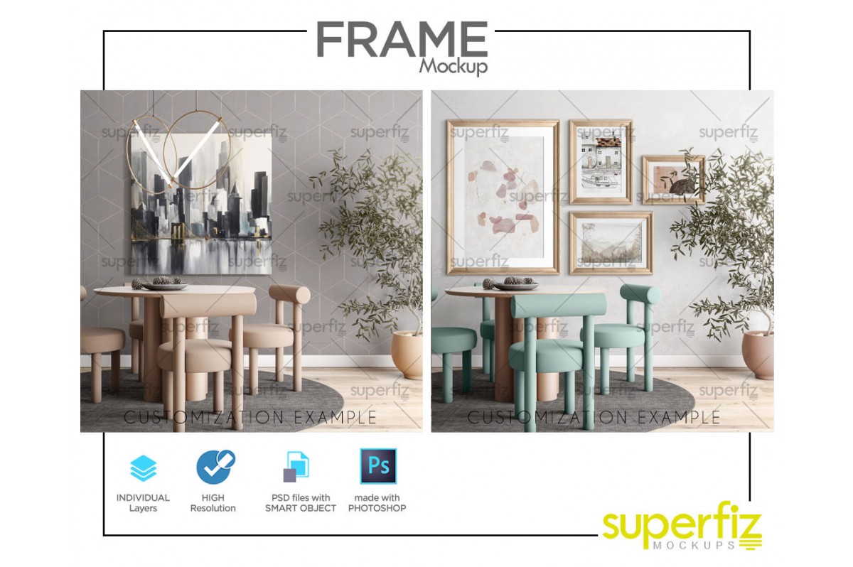 Mockup de Parede &amp; Quadros SM110M