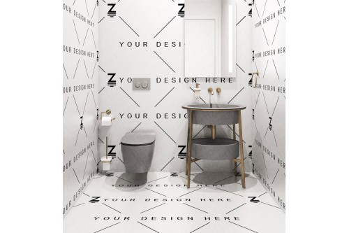 bathroom tile mockup