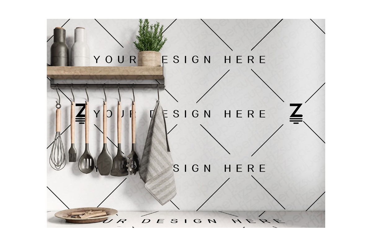 Download Kitchen Mockup To Change The Wall Surface Sm153 V2