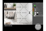 mockup psd de azulejo