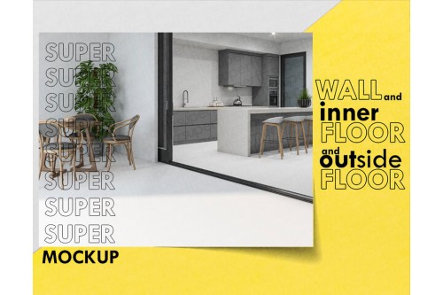 indoor and outdoor mockup to visualize ceramic tile
