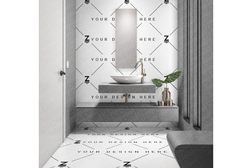 bathroom scene mockup