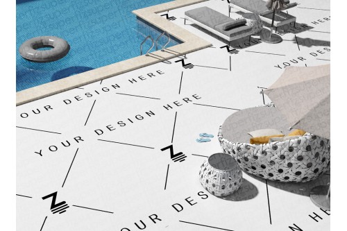 outdoor scene mockup to put ceramic tile