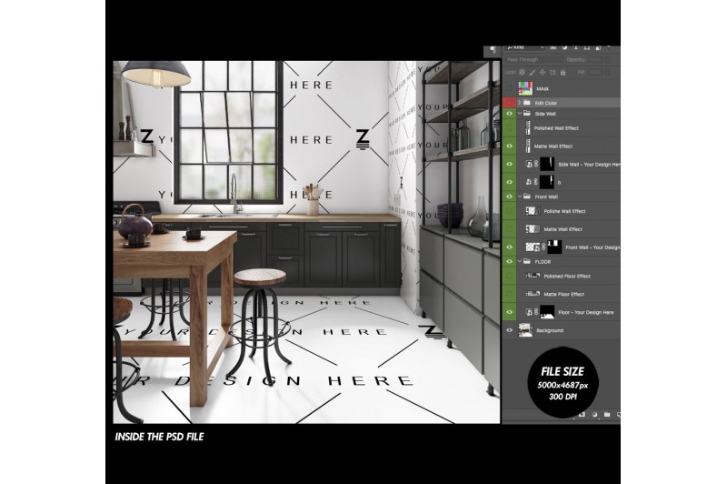 ambiente recortado estilo industrial