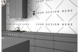 mockup de parede de cozinha mockup de parede de cozinha