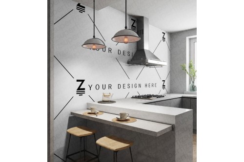 kitchen wall mockup