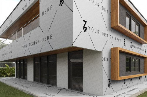 mockup de fachada ceramica