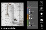 mockup psd ducha