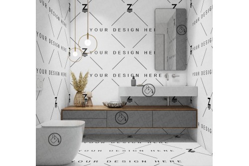 mockup de azulejo de banheiro