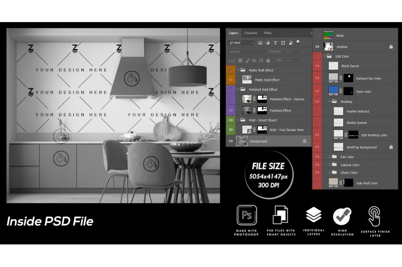 coverings blank wall psd
