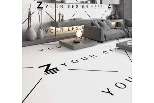livingroom blank floor mockup