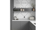 kitchen scene wall mockup