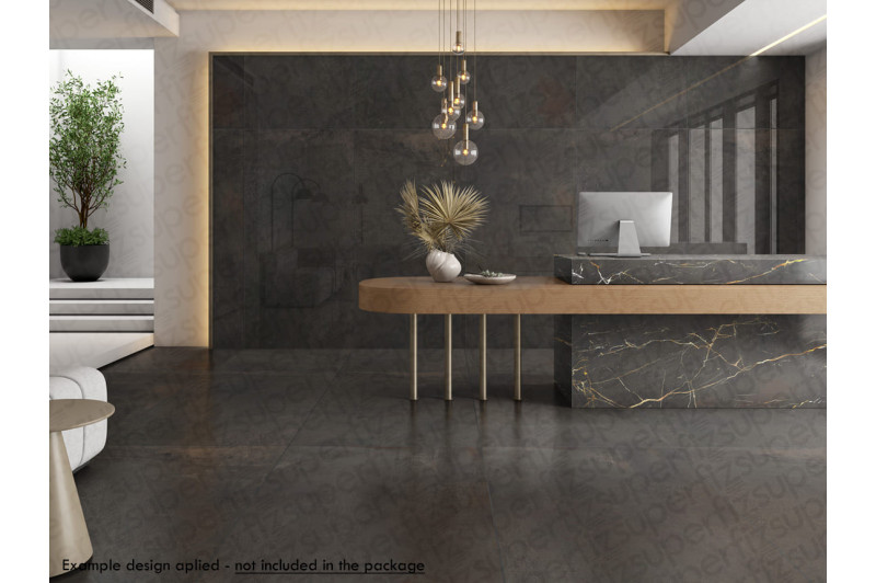 vestíbulo de hotel con suelo y pared personalizables