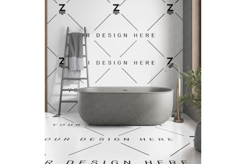 escena de baño editable