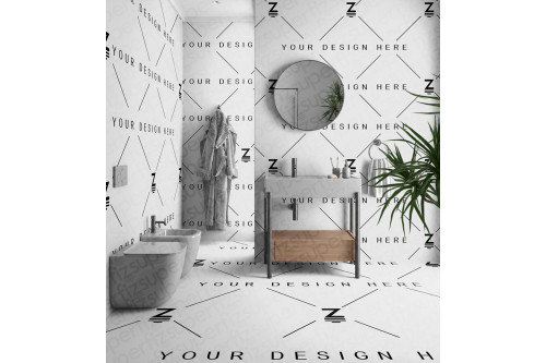 customizable bathroom tile mockup