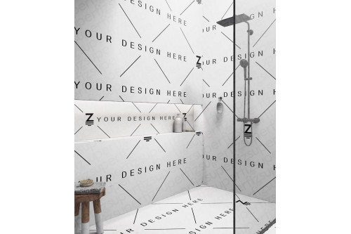Mockup de ducha editable para diseñadores