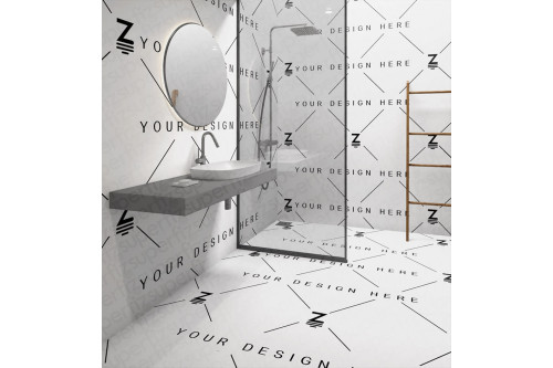 Customizable bathroom mockup