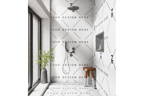 Customizable shower mockup