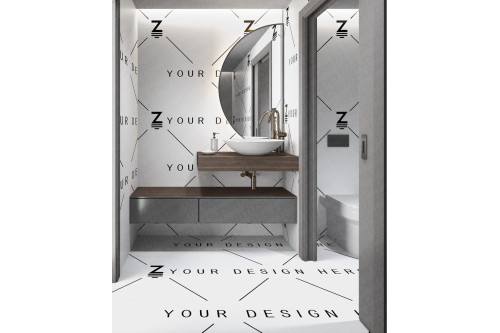 Bathroom mockup for Changing Tiles