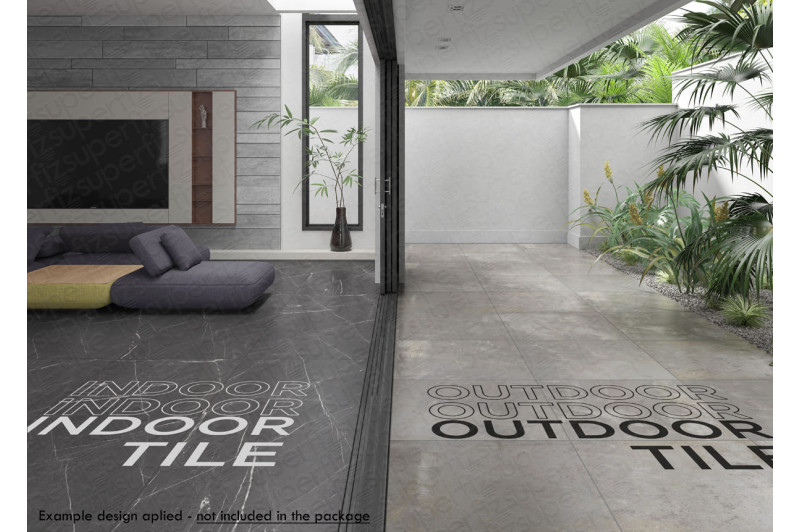 ambiente com recortes para aplicação de azulejos