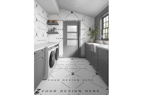 Mockups de lavanderia para troca de azulejos