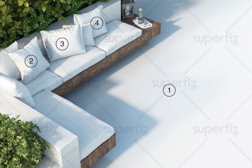 Outdoor Mockup Floor Pillows