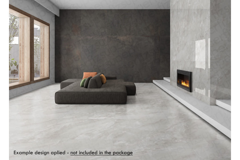 floors and walls with matte or glossy finishes