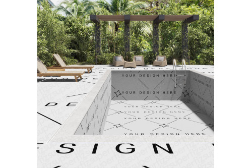 Photorealistic pool PSD mockup